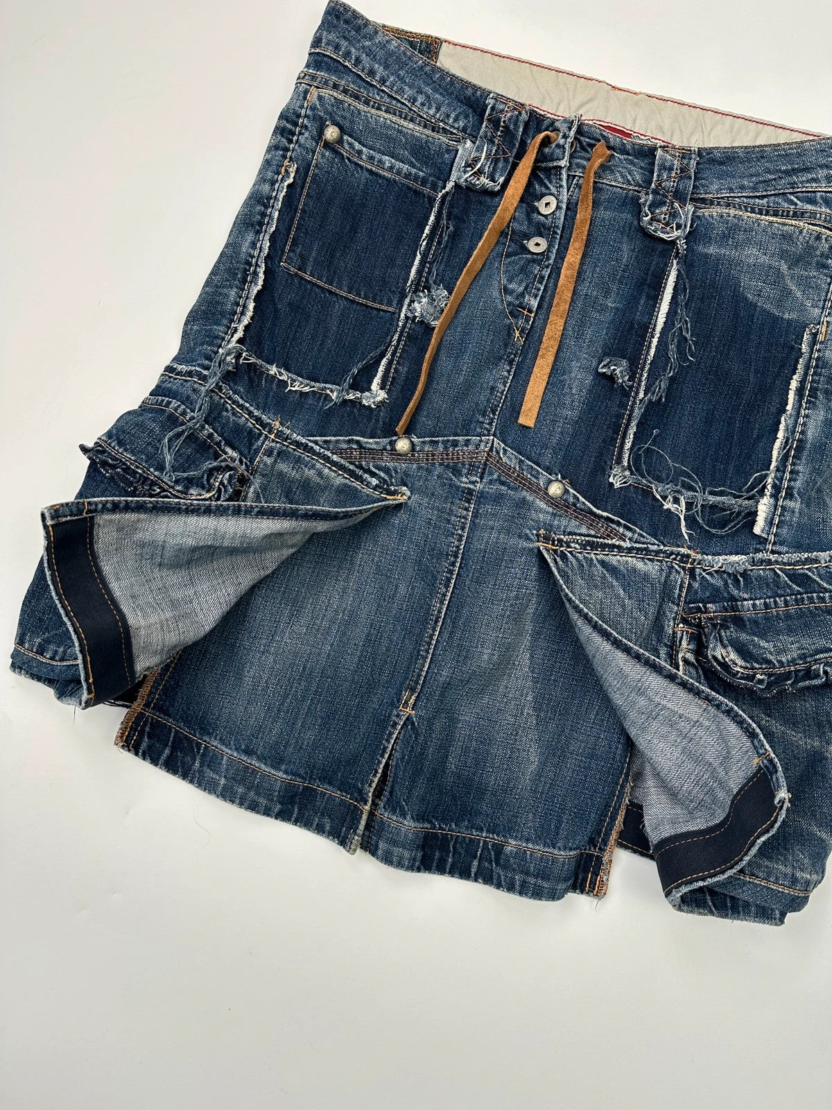 Marithé + Francois Girbaud SS2001 Denim Destroy Skirt