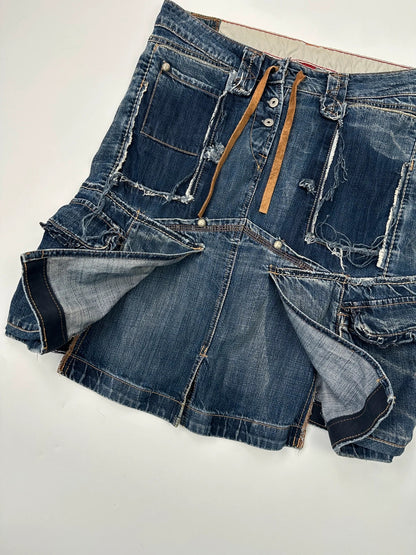Marithé + Francois Girbaud SS2001 Denim Destroy Skirt