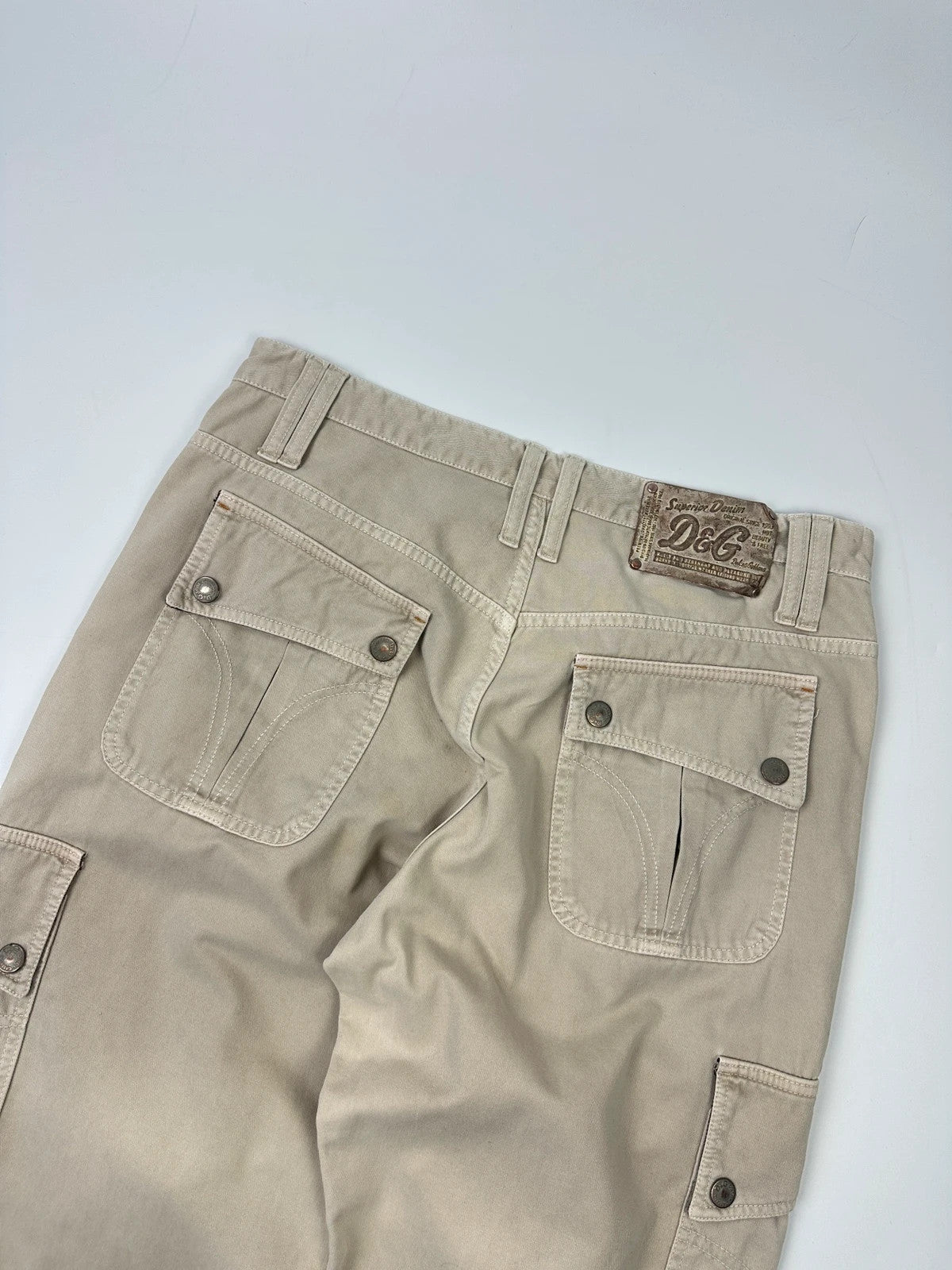 Dolce & Gabbana 00’s Beige Cargo Wide Legs Pants