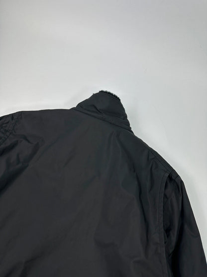 Prada Sport FW2008 Black Sheep Collar Nylon Bomber Jacket