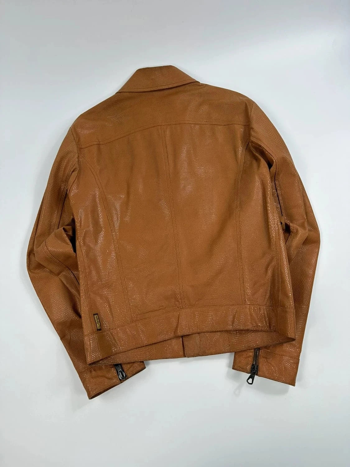 Armani 00´s Croco brown leather Jacket veste en cuir