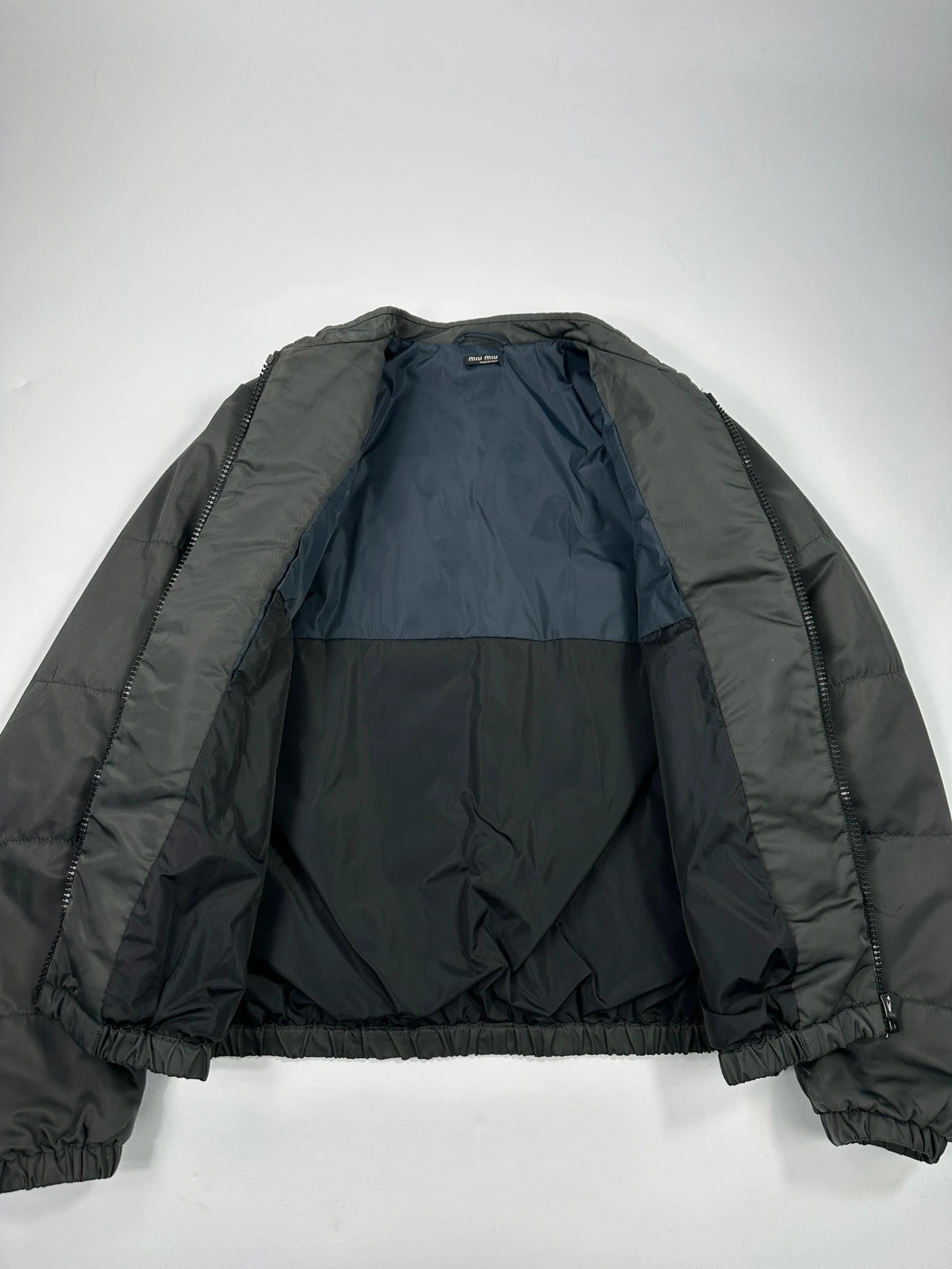 Miu Miu FW2007 Dark Khaki Padded Nylon Bomber Jacket
