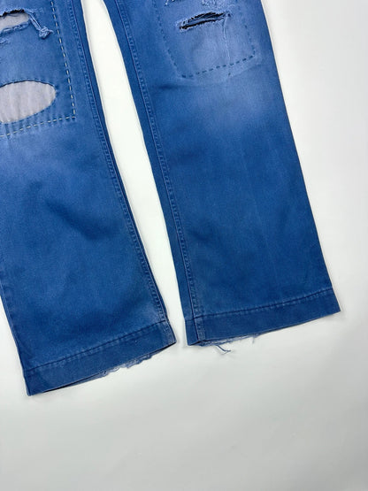 Dolce & Gabbana 00’s Repair French Blue WorkWear Denim Pants