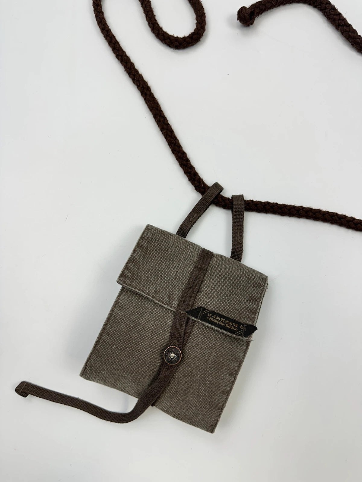 Marithé + François Girbaud 90’s Brown Canvas Everyday Pouch Bag