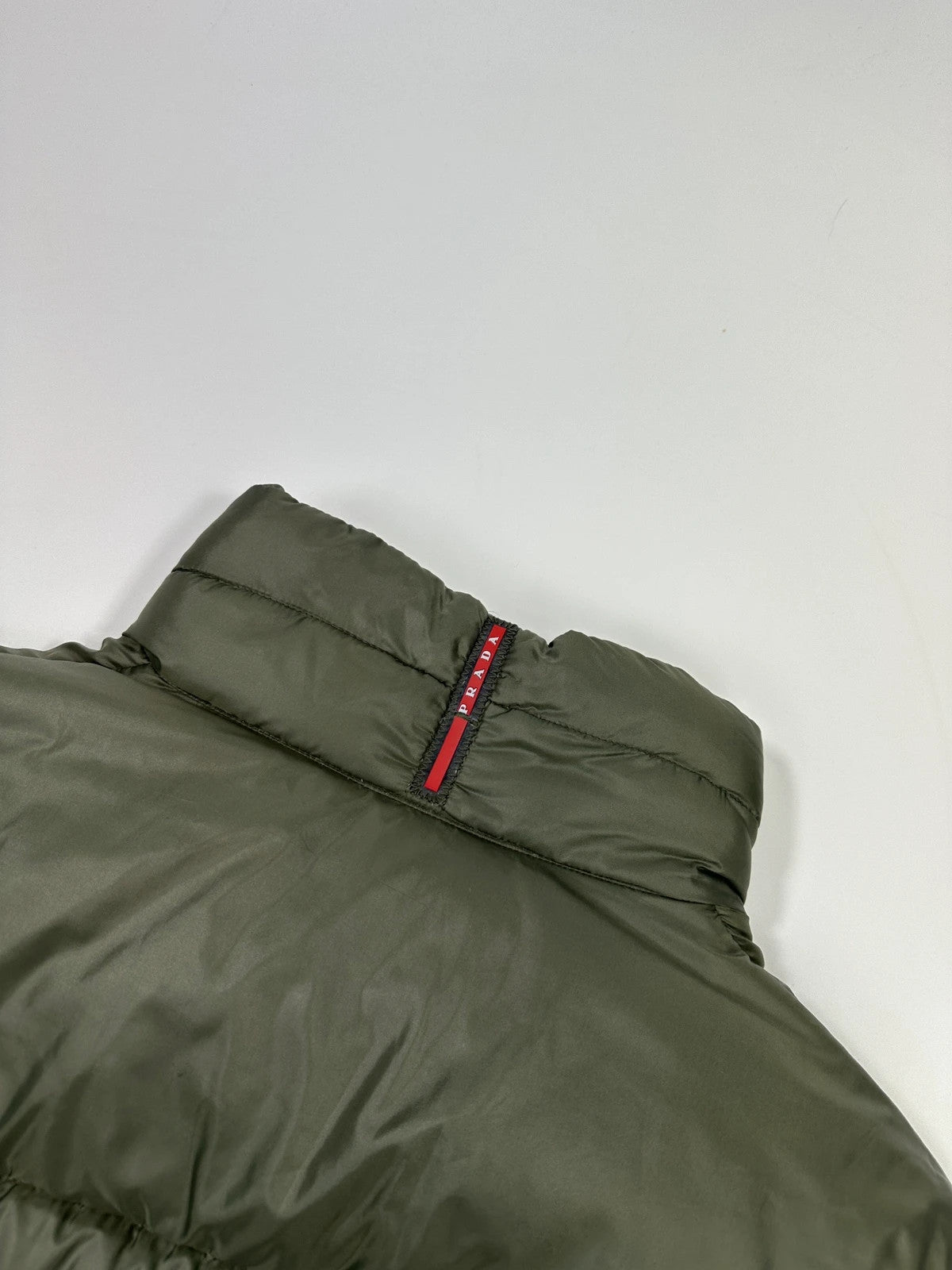 Prada Sport FW2012 Green & Black Hybrid Down Puffer Jacket