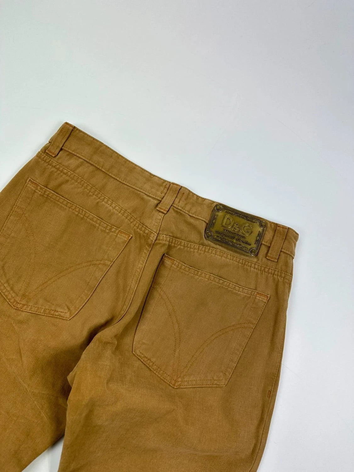 Dolce Gabbana 00’s Plaque Beige Brown Pants