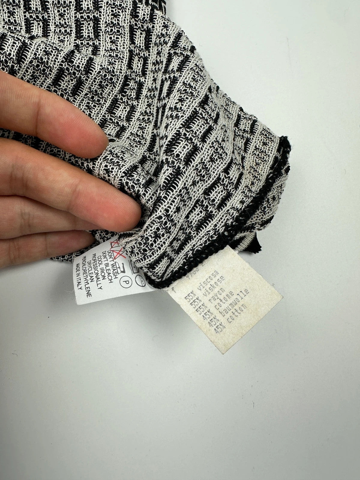 Fendi 90’s FF Monogram Black & White  Knitted Vest Sweater