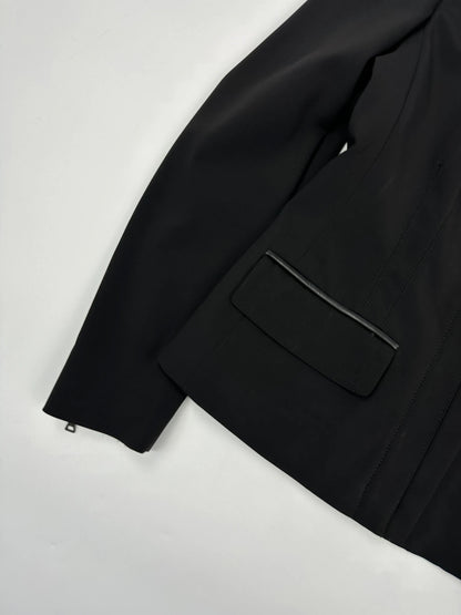 Prada Milano FW2003 Black Blazer Shirt Jacket Elegant