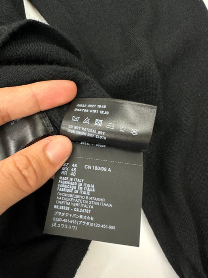 Prada Milano FW2021 Black Wool High Neck Sweater