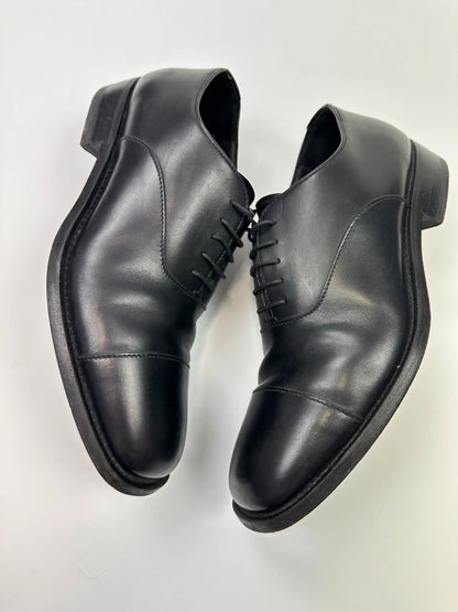 Prada Milano 90’s Black Patent Leather Derby Dress Shoes