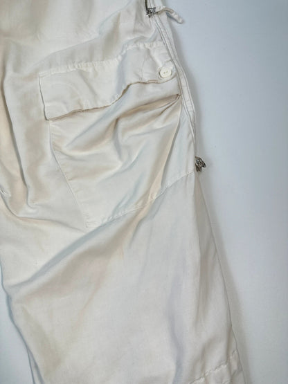 Marithé + François Girbaud White Parachute Cargo Light Pants