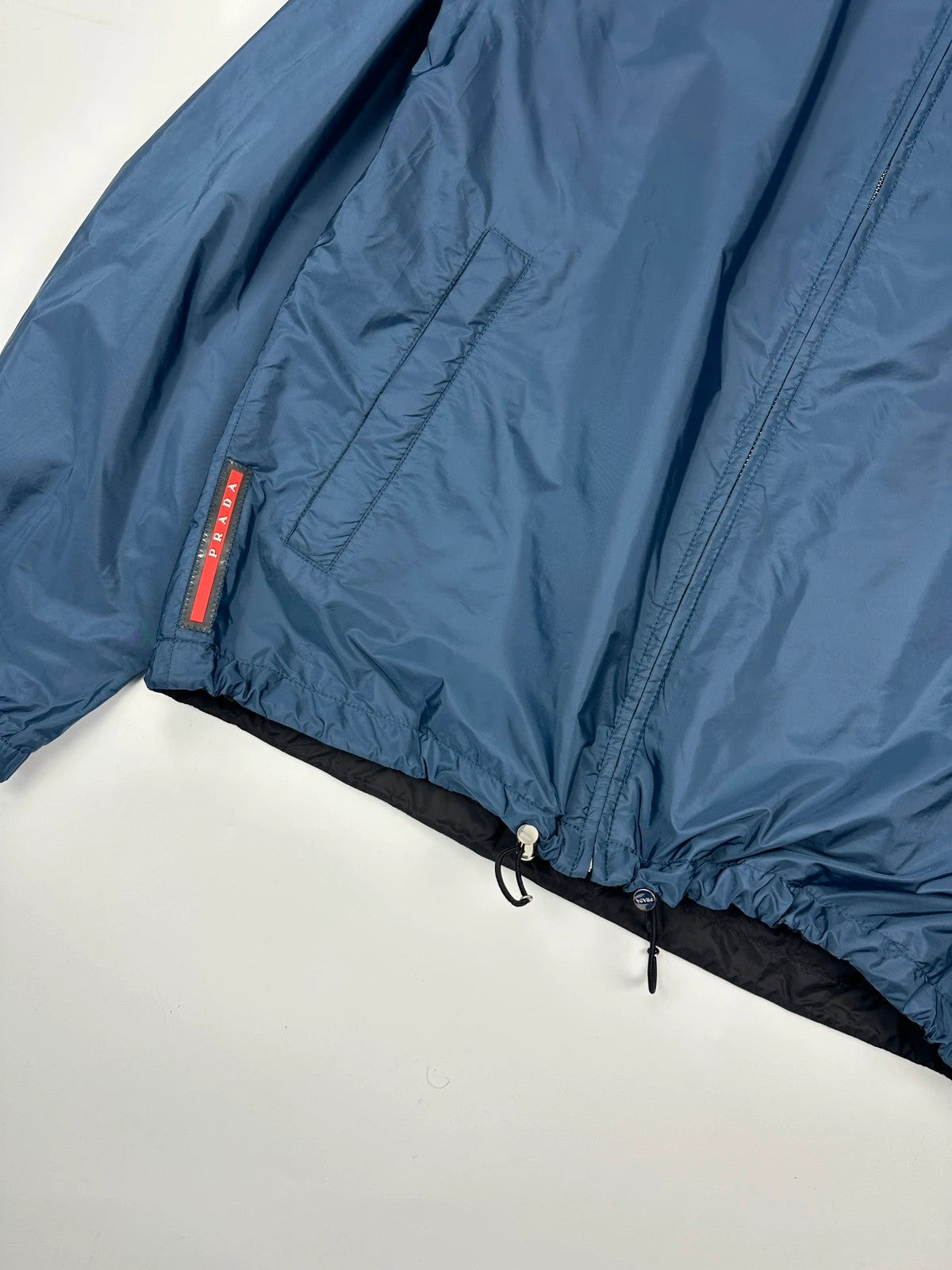 Prada Sport FW2016 Navy Blue & Black Reversible Nylon Jacket