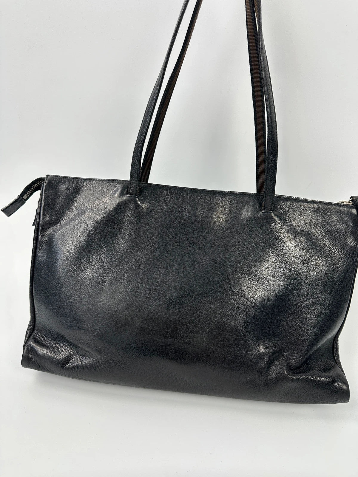 Miu Miu 90’s Black Leather ShoulderBag Rectangular