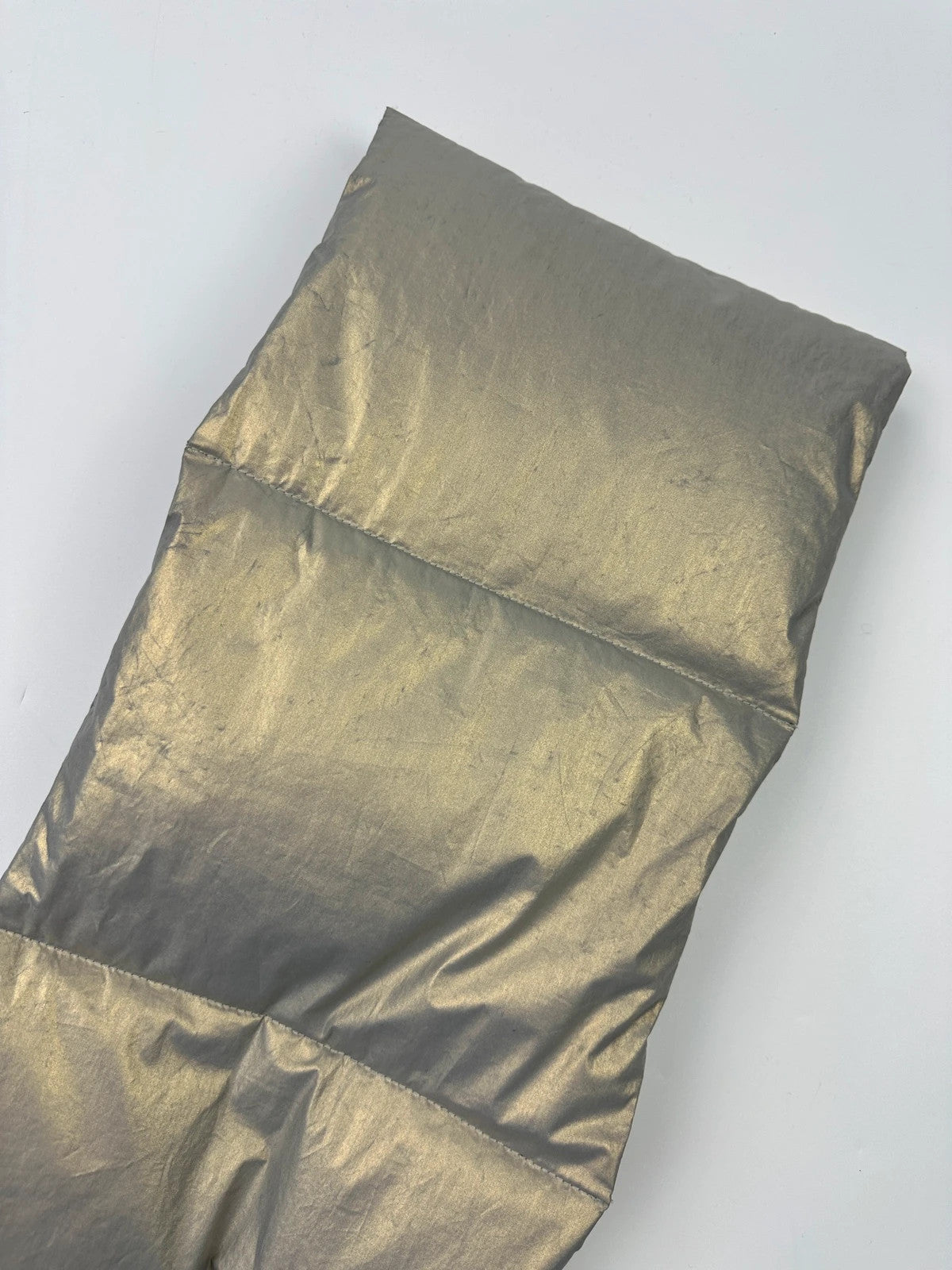 Prada Sport FW99 Magnetic Closure Silver Shiny Padded Scarf