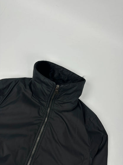 Prada Sport FW2002 Black Nylon & Fur 2In1 Jacket