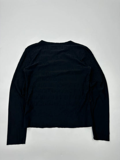 Marithé + François Girbaud 90s Actlive Lettering Black Longsleeves