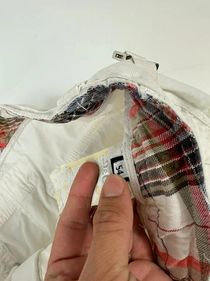 Dolce Gabbana SS2008 Multi Pockets White Cargo Pants Baggy