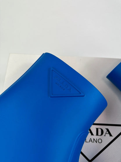 Prada Electric Blue Astroboy Boots Triangle