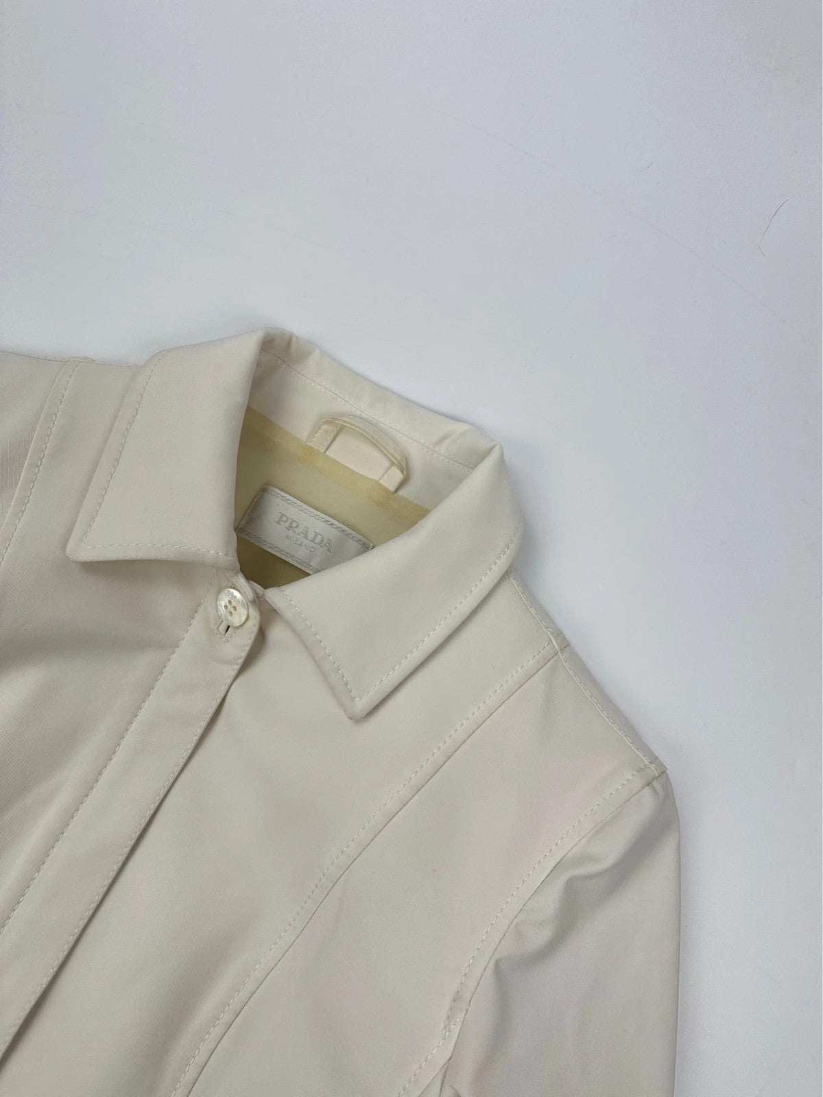 Prada Milano FW1997 White Class Dress Shirt Jacket