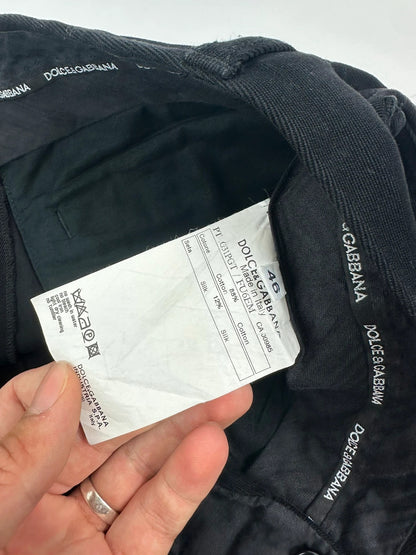 Dolce Gabbana FW2004 Multi Pocket Black Navy Pants