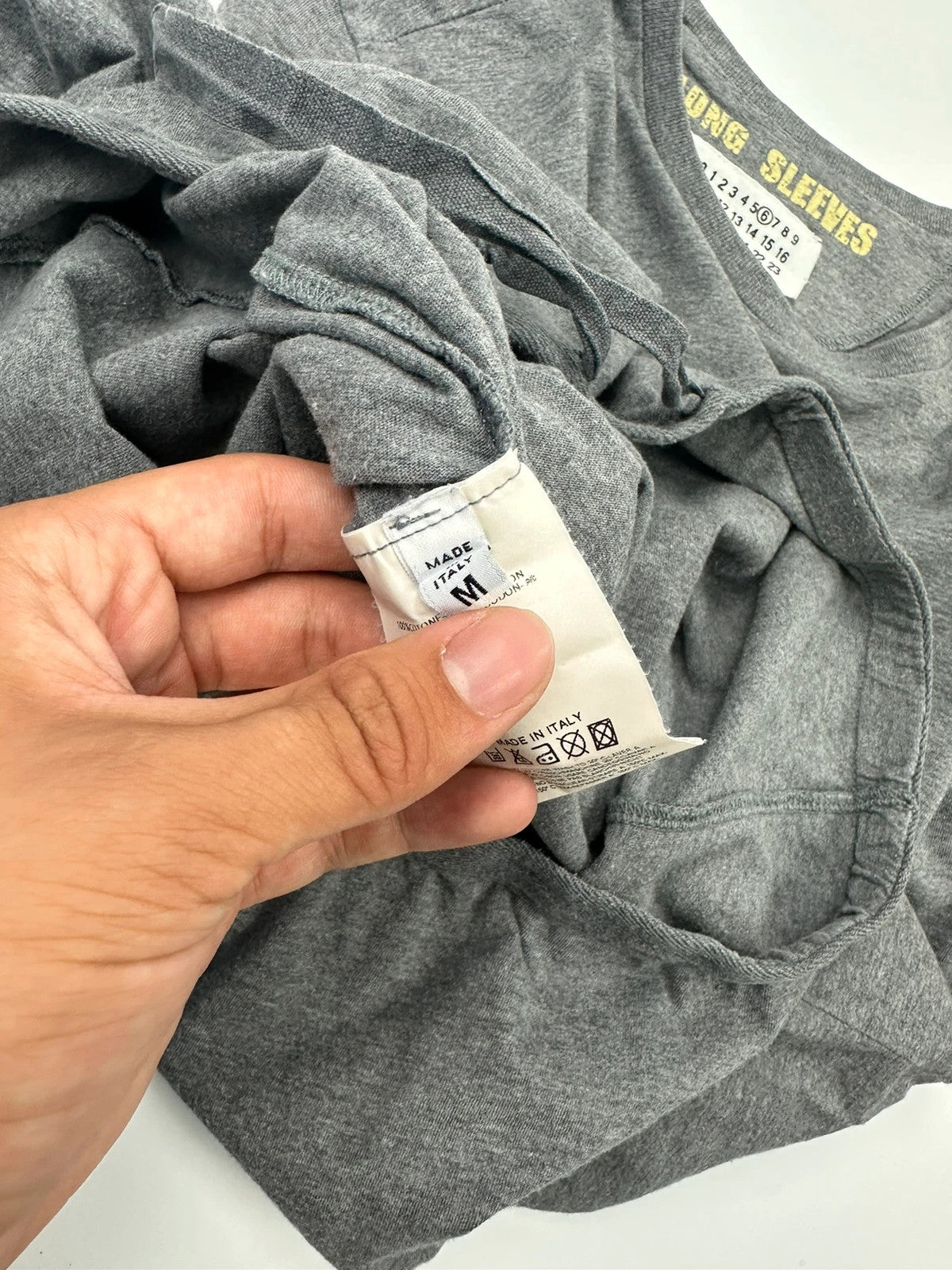 Martin Margiela 00’s Grey Laces Long Sleeves Tee