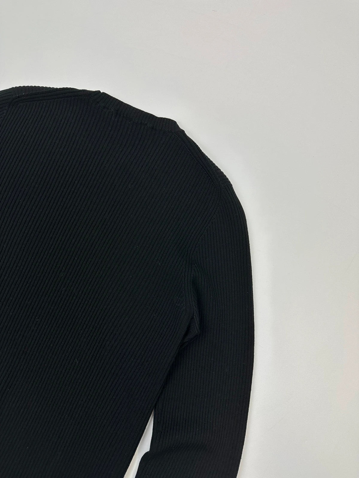 Prada Milano 00’s Black Ribbed Wool & Silk Longlseeves