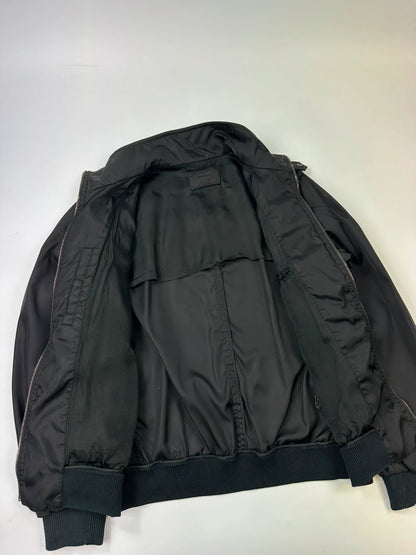 Prada Milano FW2009 Black Military Light Nylon Bomber Jacket