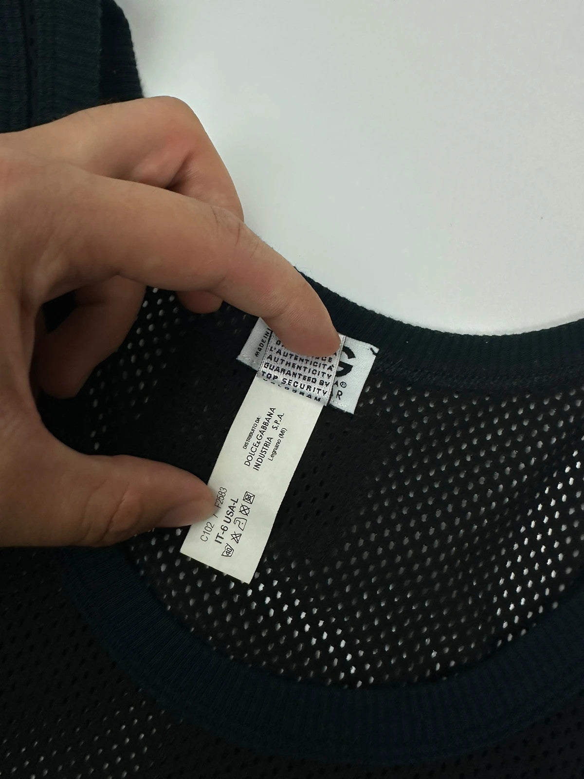 Dolce Gabbana SS2002 Beachwear Mesh Tank Top  Black