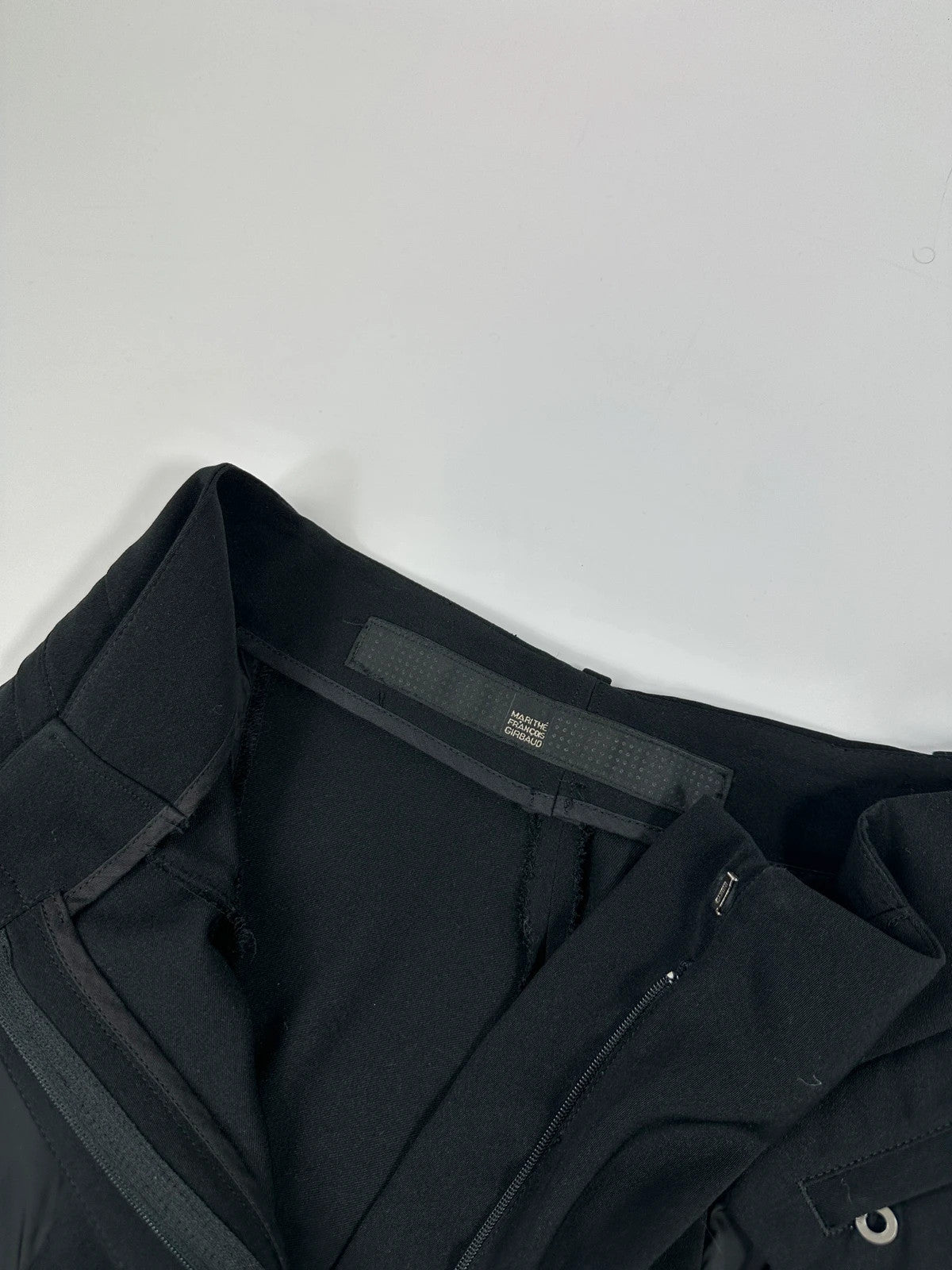 Marithé + François Girbaud 00’s Black Bi materials Black Ballon Wrap Pockets Wide Legs Pants