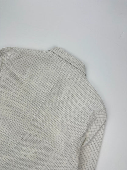 Miu Miu SS2000 White Checkered Plaid Shirt