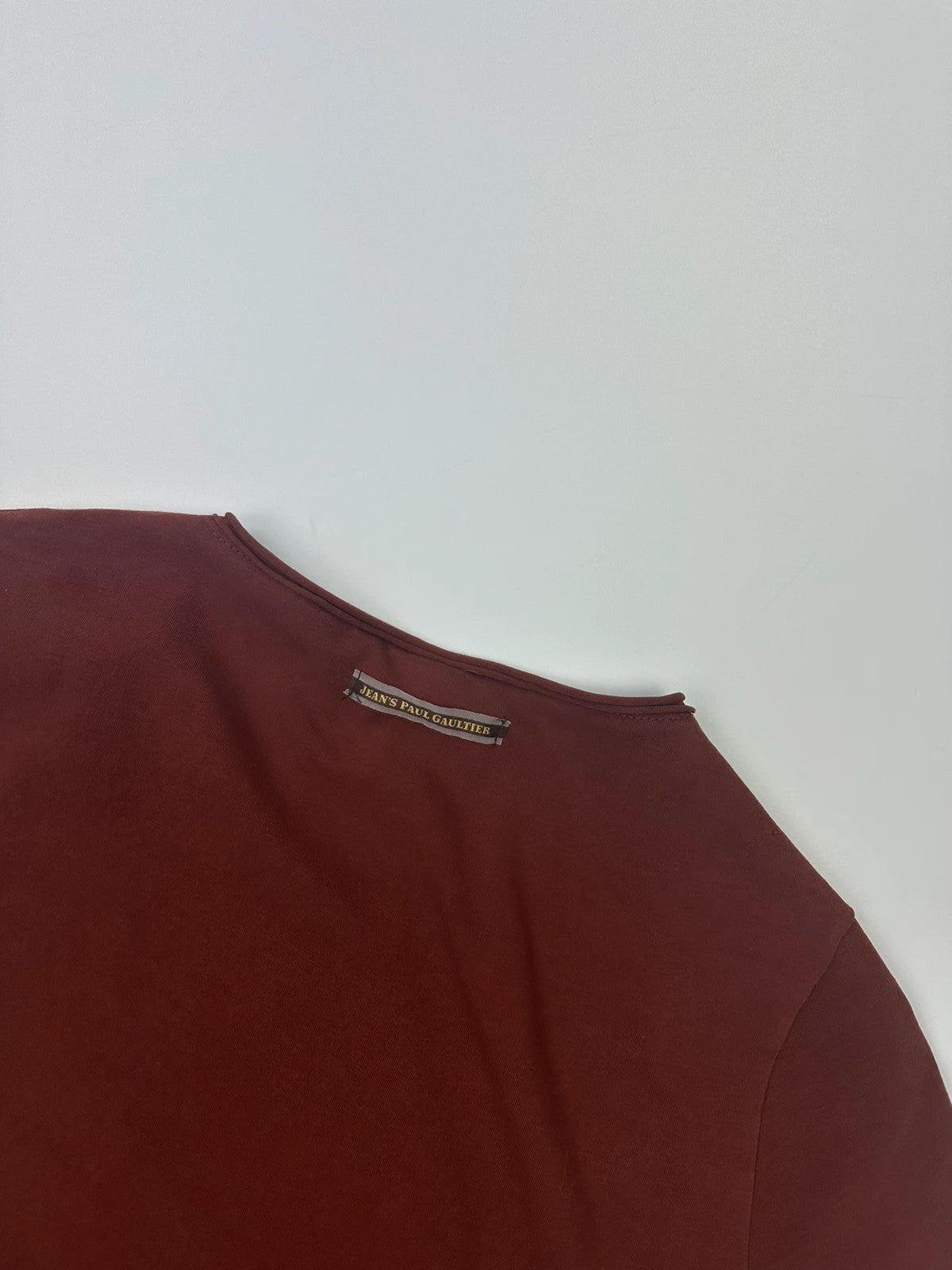 Jean Paul Gautier 00’s Printed Burgundy Top Tee