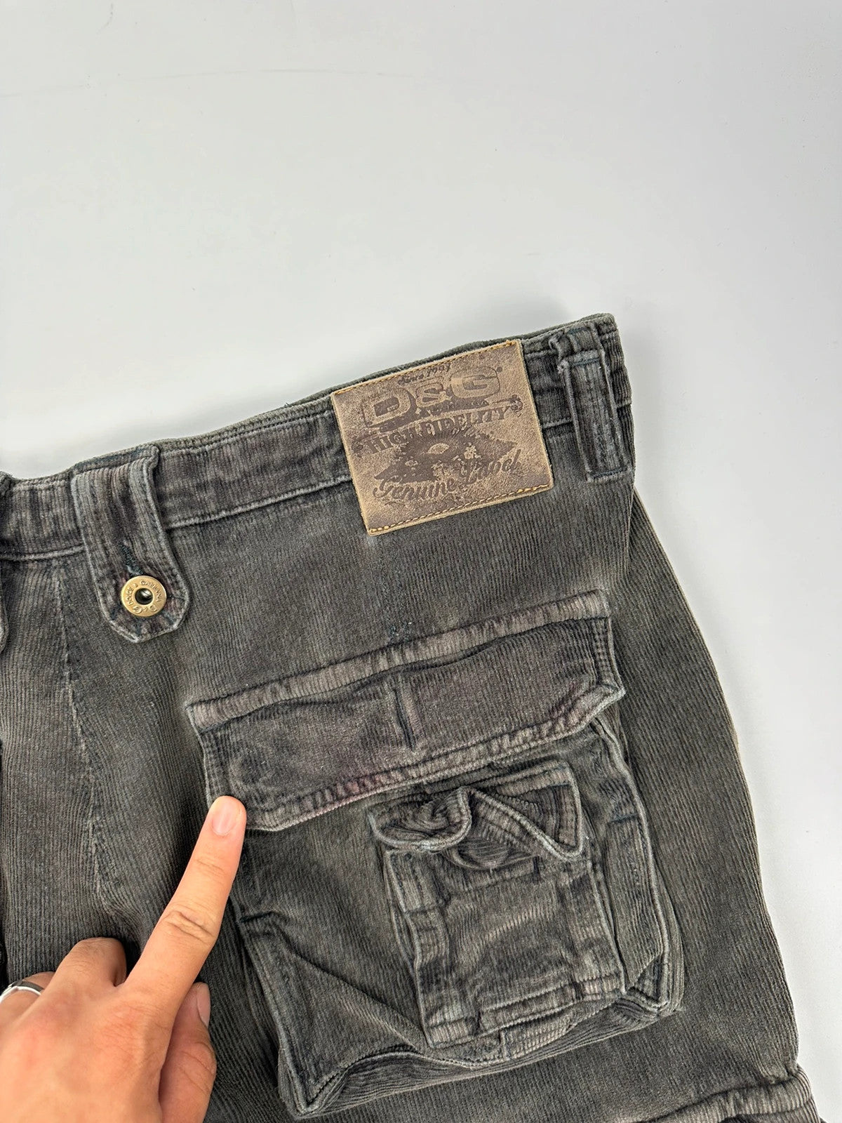 Dolce & Gabbana Khaki Cargo Corduroy Pants