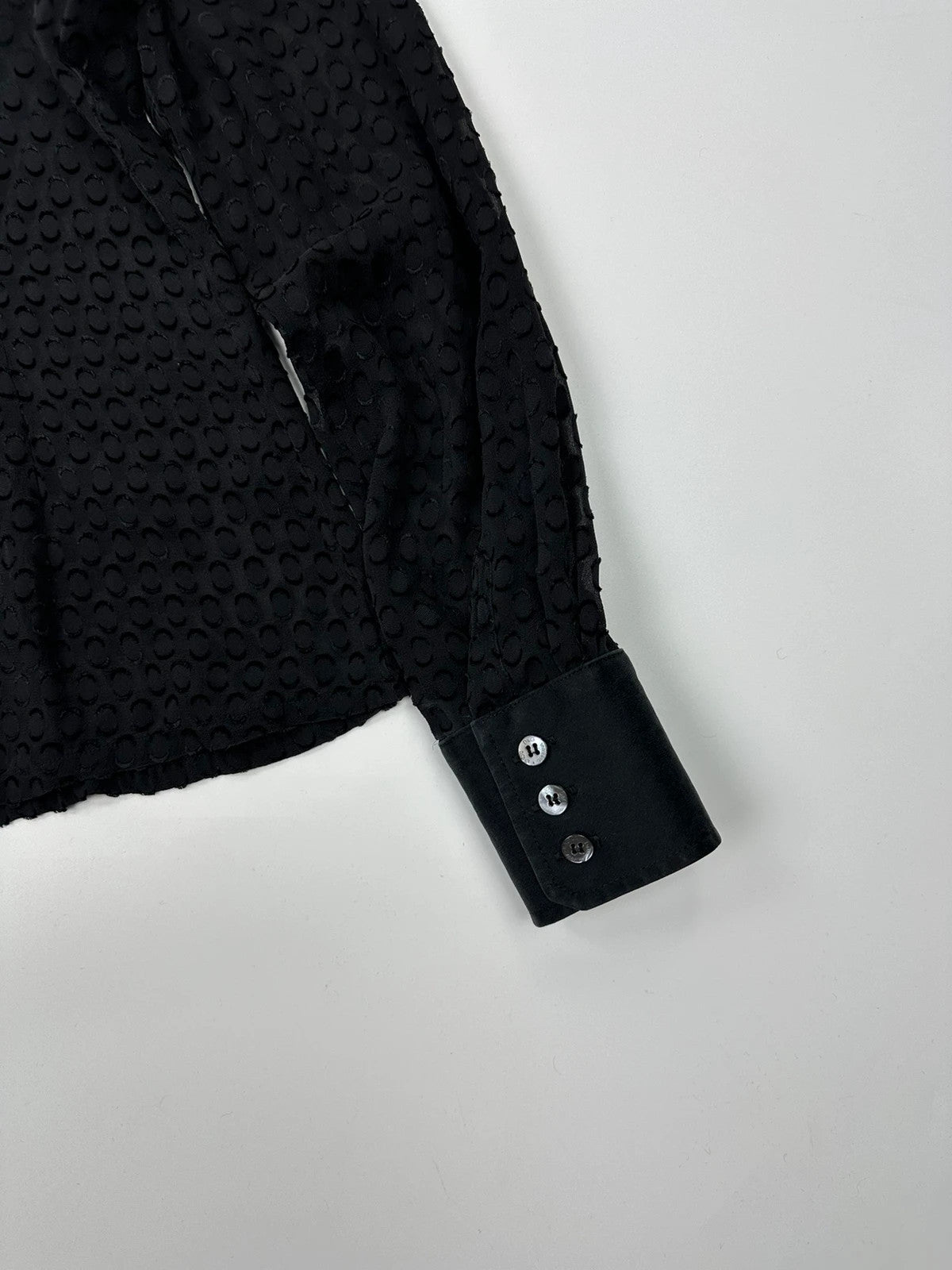Dolce Gabbana 00’s Black Dotted Light Silk Shirt