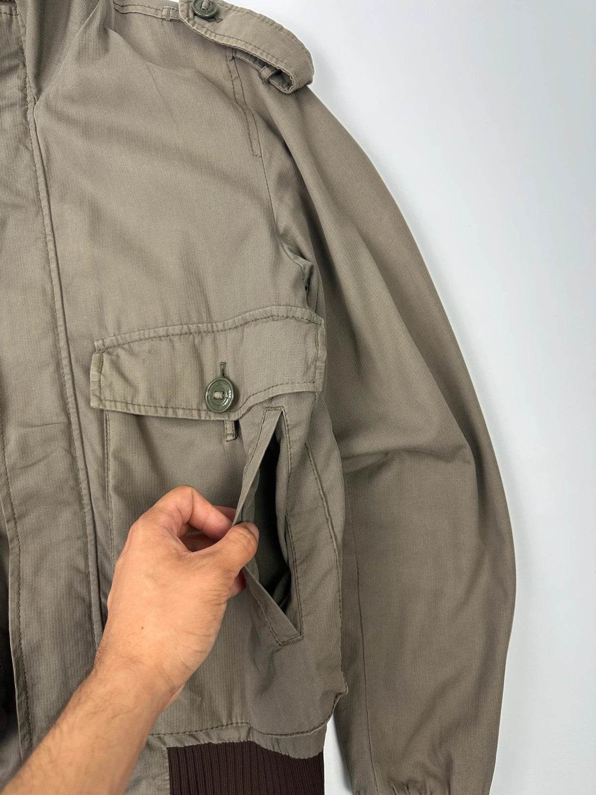 Dolce & Gabbana 00’s Cotton Khaki Army Bomber Jacket