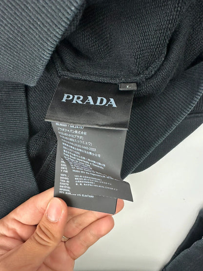 Prada SS2018 Black Logo TrackSuit Set Pants Sweater