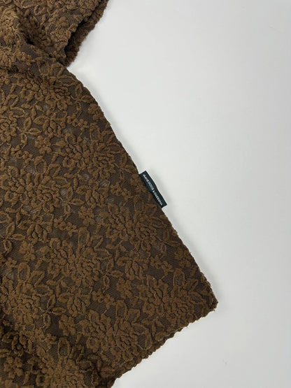 Dolce & Gabbana 90’s Laces Mesh Khaki Flowers Tee