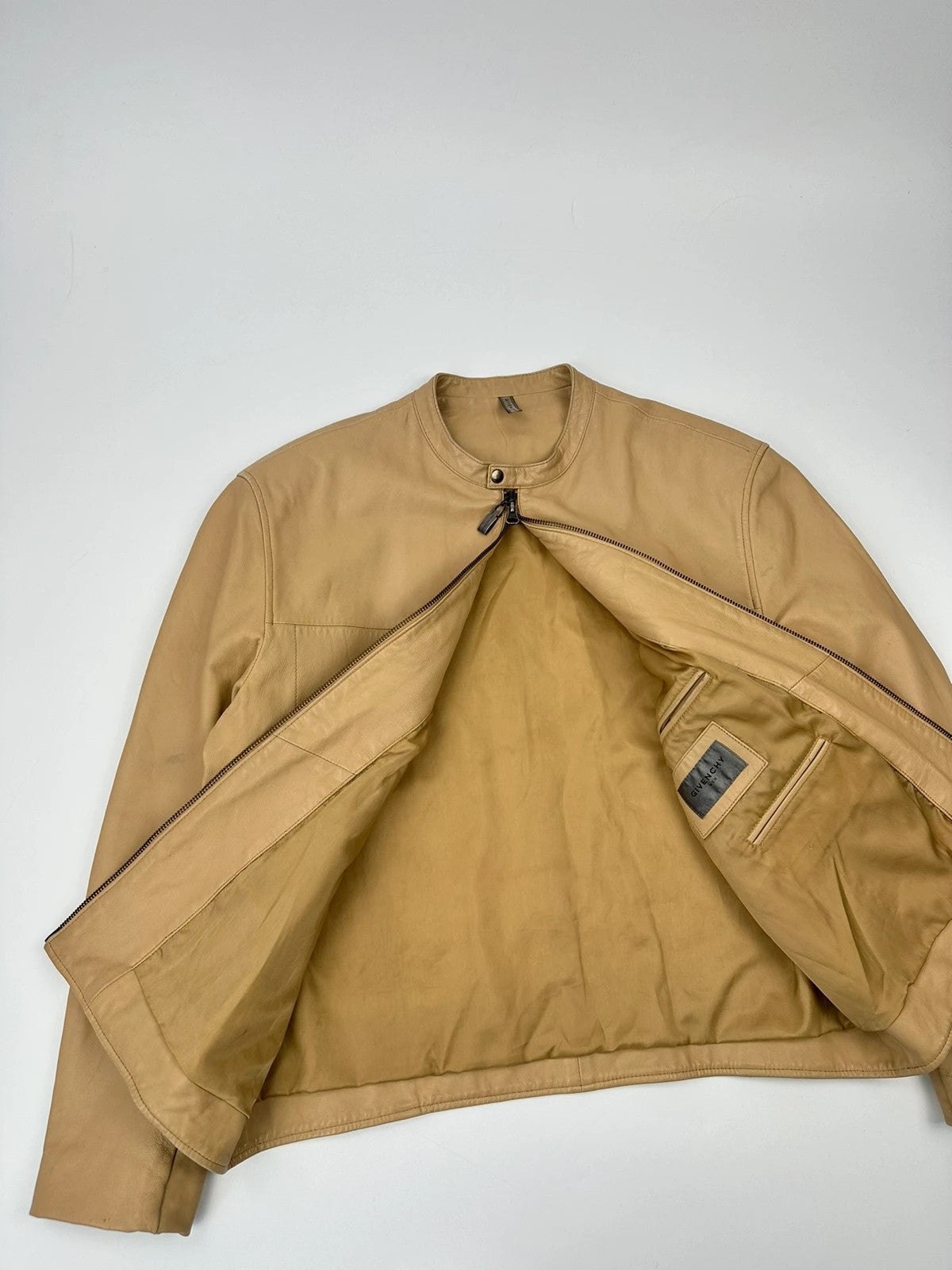 Givenchy 00’s Beige Leather Jacket Motor