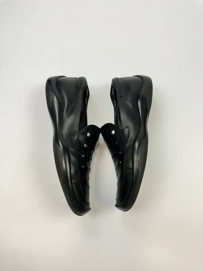 Prada Sport SS1999 Perforated Leather Mules Black Loafer Shoes