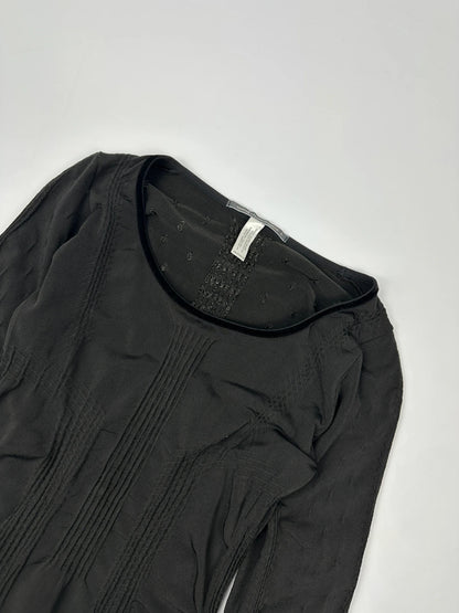 Marithé + François Girbaud 00’s Stretch Fitted Black Longsleeves
