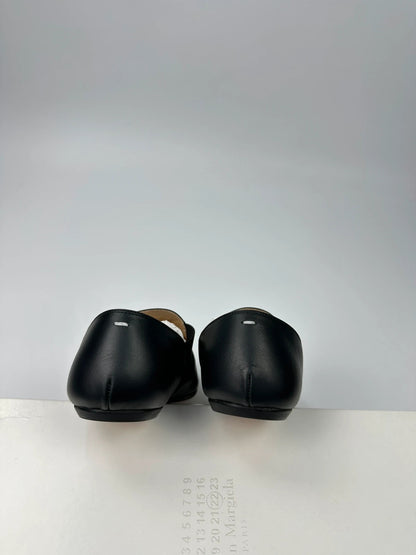 Margiela Tabi Mules Leather Black Dress Shoes