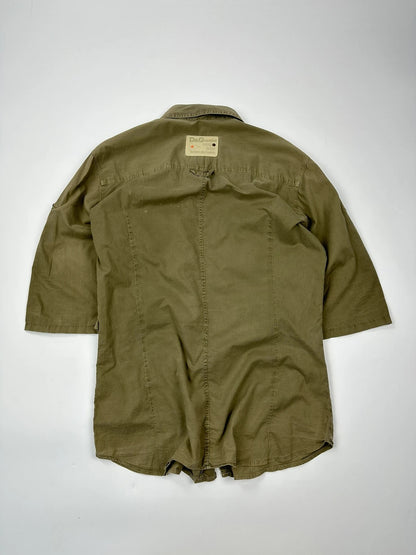 Dolce & Gabbana SS2004 Combat Mesh Cargo Pockets Khaki Shirt
