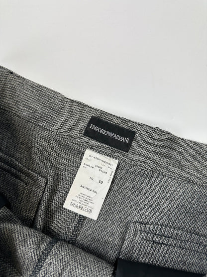 Emporio Armani FW2007 Grey Wool Wide Legs Dress Pants