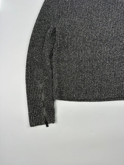 Maison Margiela FW2017 Line 14 Grey Knit Sweater Zip Sleeves