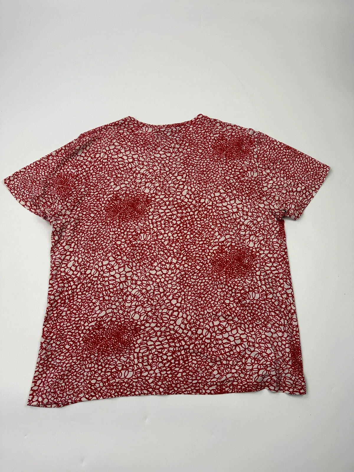 Prada Milano SS2000 Red & White Bubble Print Silk Tee