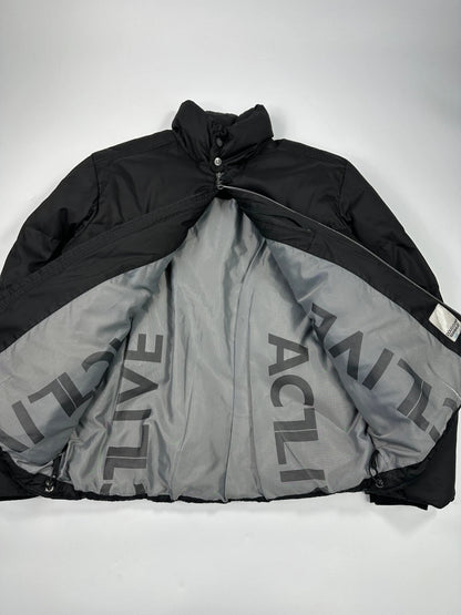 Marithé + François Girbaud 90’s ActLive Black Nylon Straps Puffer Down Jacket