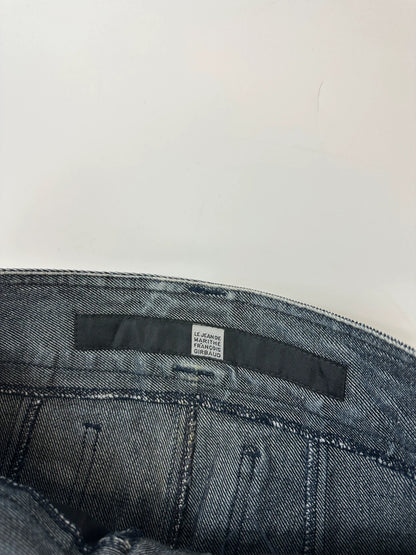 Marithé + François Girbaud 00’s Navy Bleu Grey Flared Denim Pants