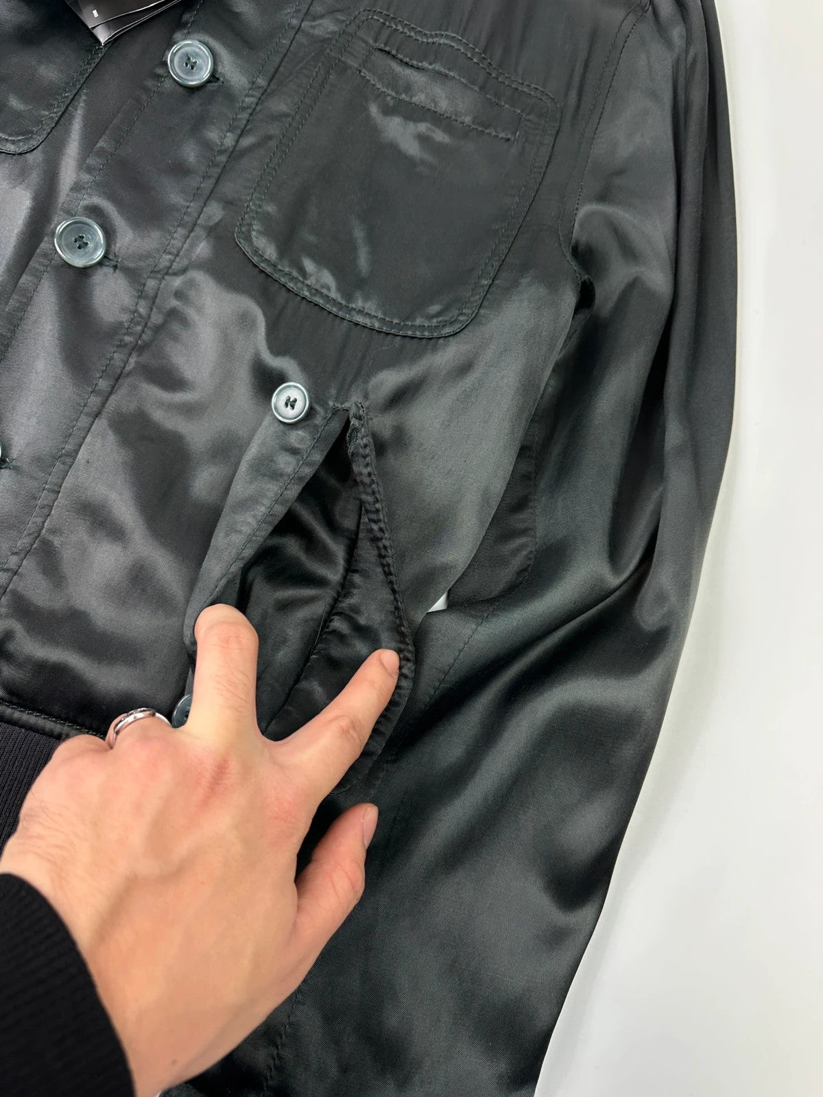 Dolce & Gabbana Super Light Dark Green Cargo Flight Jacket