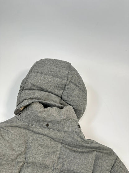 Moncler FW2005 Grey Wool Maya Hooded Down Puffer Jacket