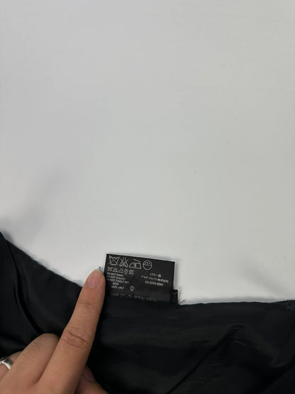 Prada Milano SS2000 Black Wool Mid Length Skirt