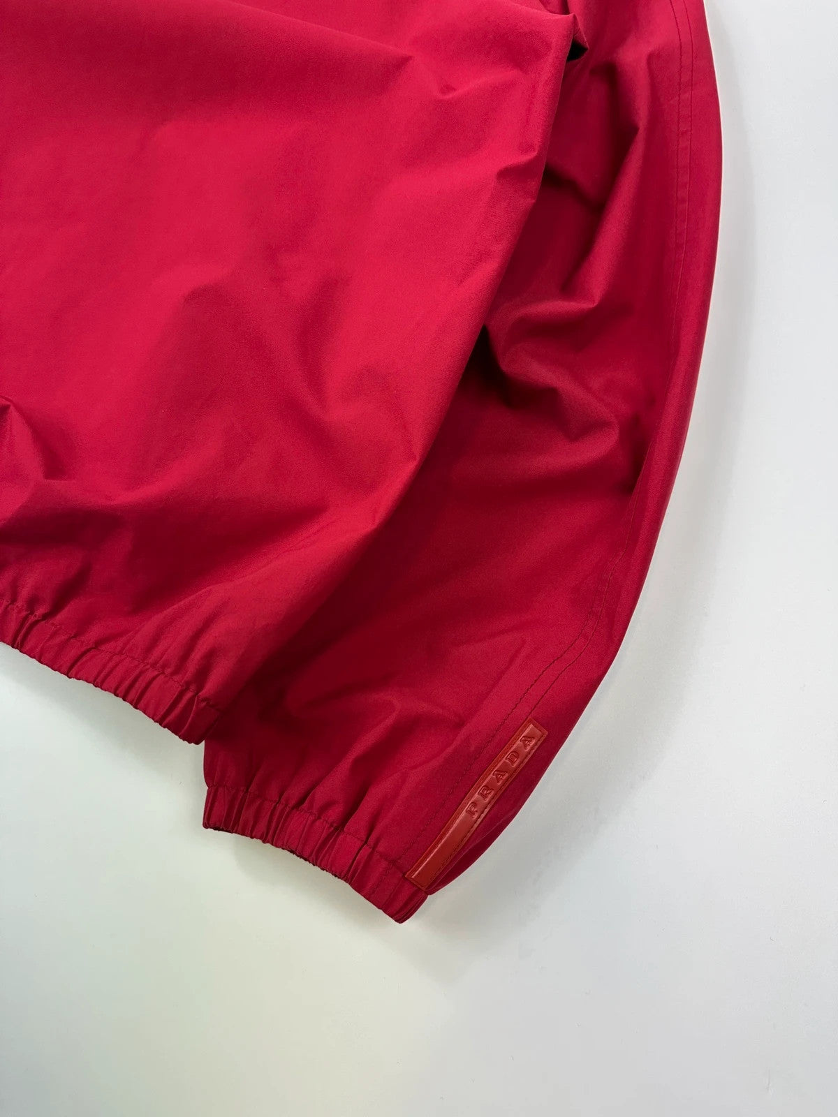 Prada Sport SS2000 Red Rose Nylon Windbreaker Nylon Bomber Jacket